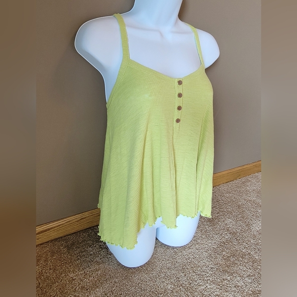 American Eagle Boho Bohemian Green Flowy Tank Top Size XS NWT Never Worn - Picture 1 of 8